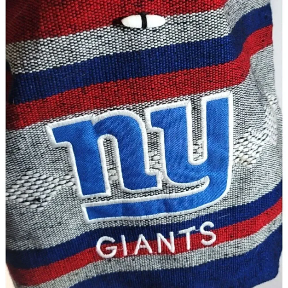 Embroidered & Woven NY Giants Backpack Bag w/ Drawstring